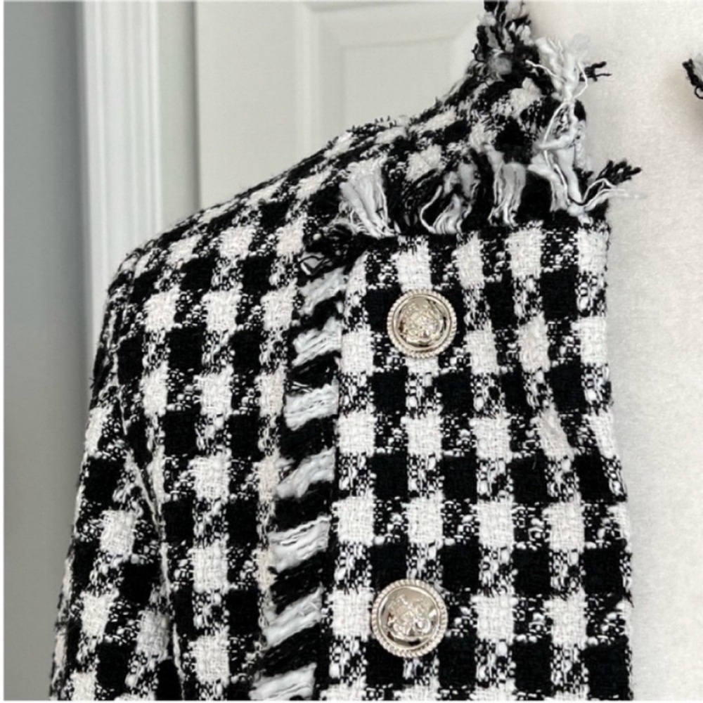 Cliche Black/White Women's Houndstooth Blazer Size S - Picture 6 of 9
